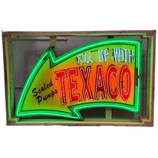 New Texaco Animated Arrow Painted Neon Sign 72"W x 44"H